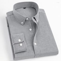 Men's Dress Shirts 5 Colour Oxford Spinning Smart Casual Long Sleeve 2023 Arrival Spring Autumn Comfortable Skin Men