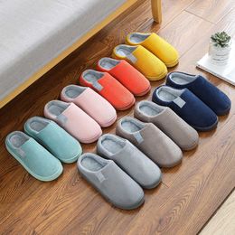 Slippers Winter Warm Shoes For Women Soft Sole Round Toe Men's Slippers Indoor Home Cotton Flip Flops Women' Sandals Thick Sole Warmth X0905