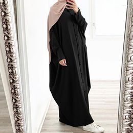 Ethnic Clothing Fashionable Muslim Women Long Skirt Buttoned Kaftan Cardigan Robe Ramadan Prayer Evening Dress Abaya Islamic Casual Wear