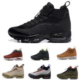 95s designer botas clássicas preto verde marrom botas de tornozelo masculino altura superior 95s botas de trabalho à prova dwaterproof água sapatos masculinos tênis esportivos