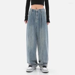 Women's Jeans Y2K Fashion High Waist Women Wide Leg Bf Oversized Loose Casual Denim Cargo Pants All Match Streetwear Trousers