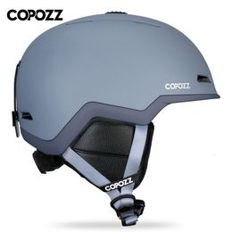 Ski Helmets COPOZZ Female Male Ski Helmet Halfcovered Antiimpact Snowboard Helmet For Adult and Kids Safety Ski Skateboard Skiing Helmet 230907