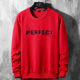 Men's Hoodies 2023 Spring Autumn OVERSize L-6XL 7XL 8XL Red Black Streetwear Hip Hop Long Sleeves Streets Sweatshirt