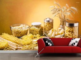 Wallpapers Custom Papel De Parede 3d Jar Pasta Mural For Living Room Dining Background Decorative Wallpaper