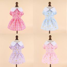 Dog Apparel Spring Summer High Quality Floral Skirt Small And Medium-sized Teddy Cat Clothes Cute Pet Costume Thin Princess Style