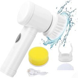 Cleaning Brushes New Cleaning Brush Kitchen Bathroom Gods Gas Stove Sponge Head Handheld Wireless Mtifunctional Electric Drop Delivery Dhies