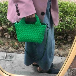 Women Designer Luxury Handbag Bvs 2023 Hot Sell Botega Veneto Cross body woven women's chain spring/summer Coloured portable mini diagonal cross phone X