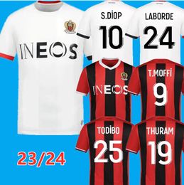 23 24 OGC NiCe Soccer Jerseys PEPE LABORDE S.DIOP BRAHIMI 2023 2024 Football Shirts T.MOFFI BARKLEY THURAM RAMSEY VITI DANTE BOUDAOUI Y.ATAL Men Uniforms 989323