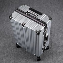 Suitcases Alloy Luggage Dry Wet Separation Net Red Box Universal Wheel Male And Female Student Trolley Password Travel