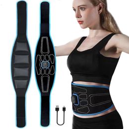Portable Slim Equipment EMS Muscle Stimulator Trainer USB Electric Abs Toner Abdominal Belt Vibration Body Waist Belly Weight Loss Fitness Equipment 230907