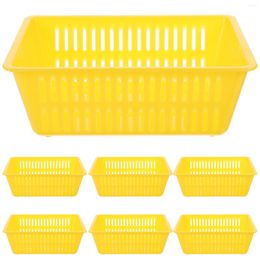 Dinnerware Sets 7pcs Coin Storage Basket Household Plastic Sundries Baskets Decorative (Random Color)