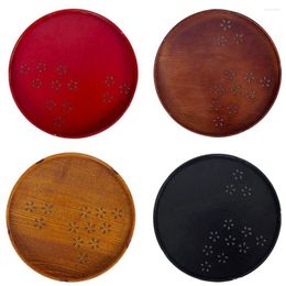 Plates Japanese Style Handmade Cherry Blossom Red For Home/el/Bar Serving Tray Tea Storage Plate Fruits Container