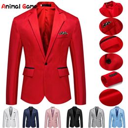 Men's Suits Blazers Men Slim Fit Office Blazer Mens Jacket Wedding Dress Casual Business Male Coats Elegant Man Jackets for M300p