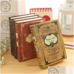 Notepads Wholesale Mirui Creative Magic Spells Notebook Vintage Hard Er Students School Pocket Harder Thickening Diary Notepad Office Dhkyh