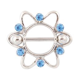 Labret Lip Piercing Jewelry Nipple rings Nickel free fashion Accessories body piercing blue stones Body jewelry Wholesale 14G Steel bar 10pcslot 230906