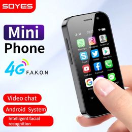 Original SOYES XS14 Pro Mini Smartphones Unlocked 4G LTE 3GB+64GB Android 9.0 Quad Core 3.0 Inch 2600mAh Battery Face ID Type-C OTG FM Small Mobile Phone