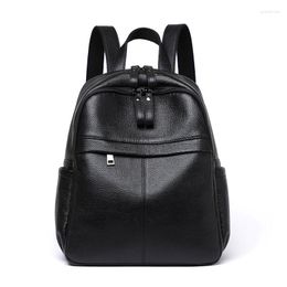 School Bags MEN Women's Backpack Fashionable Leather And Large Capacity