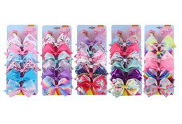 Girl Colorful Barrettes Cartoon Printing Hair Accessories Rainbow Unicorn Hairpin Kids Party Gift BH4