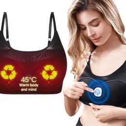 Other Massage Items Electric Breast Massager Smart Vibration Heating Compress Stimulator Enhancer Chest Shaping Relaxing Care Bra 230907