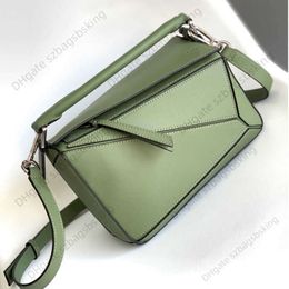 High Quality 10A puzzles Bag Designer Pillow Geometry Handbag Lowwe new genuine leather Linge patchwork small square hand shoulder crossbody Handbag for women