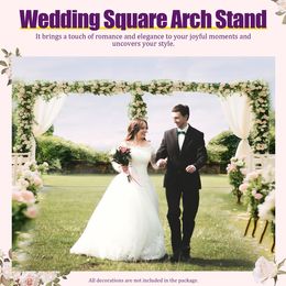 Other Event Party Supplies 3x6M Wedding Arch Metal Iron Backdrop Stand Door Birthday Party Decor Silver Balloon Frame Garden Flower Plants Rack 230907