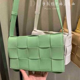 Bottegass Bag Handbags Designer in Transit Spot Large Woven Cassette Small Square Single Shoulder Messenger Light Green Venetass Leather Cy