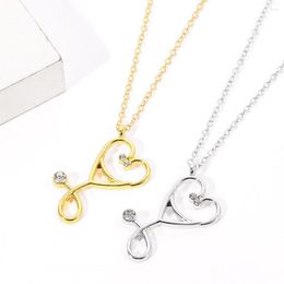 Choker 2PCS Stethoscope Pendant For Women Love Heart Charm Necklace Silver Gold Jewellery Gift