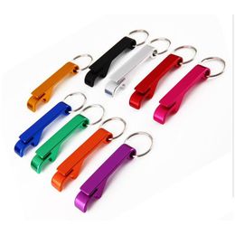 Keychains Lanyards Metal Aluminum Alloy Keychain Openers Pocket Key Chain Beer Bottle Opener Claw Bar Small Beverage Pendant Ring Drop Dhugt