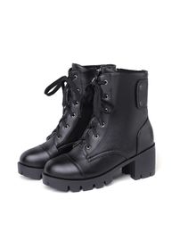 Boots Big Size 9 10 1115 boots women shoes ankle for ladies woman winter Cross strap side zipper 230907