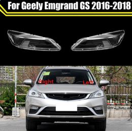 Car Front Headlight Lens Glass Auto Shell Headlamp Lampshade Head Light Lamp Cover Lampcover For Geely Emgrand GS 2016-2018