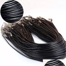 Chains 8 Colours Pendant Chain Wax Ropes Leather Rope Jewellery Diy Fashion Accessories Drop Delivery Necklaces Pendants Dhgarden Dhnmc