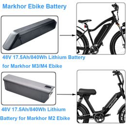 Removable 48V 17.5Ah 840Wh Lithium Battery Ebike Markhor M2 M3 M4 All Terrain Moped-Style Electric Bike Built-in Battery