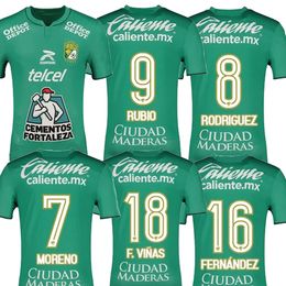 23-24 Leon Soccer JerseyS Customised Mexico Club Thai Quality football uniform home 18 F.VINAS 7 MORENO 9 RUBIO 8 RODRIGUEZ 16 FERNANDEZ Customised kingcaps WEAR