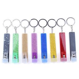 Keychains Lanyards Acrylic Card Pler Keychain Pendant Portable Contactless Grabber Keyring Drop Delivery Fashion Accessories Dhvkz