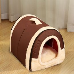 kennels pens Winter cat litter small dog kennel Four seasons universal pet Foldable house can be dismantled and washed pad wit 230907