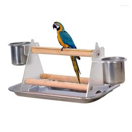Other Bird Supplies Parrot Tripod And Feeding Cup For Portable Training Play Stand Playground Toys With Feeder Dish