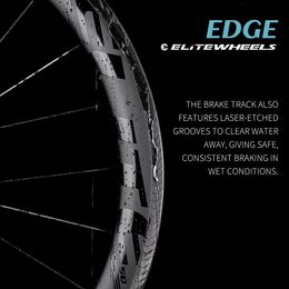 Bike Wheels ELITEWHEELS EDGE Road Bicycle Carbon Wheelset Ultralight 1291g 40 50mm Rim Ratchet System 36T HUB Wing 20 Spoke For Racing 230907