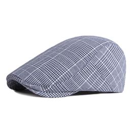 Berets Spring Fashion Plaid Berets Hat Color sboy Caps Gatsby Hats Driving Cabbie Cap Summer Peaky Blinder for Men Women 230907