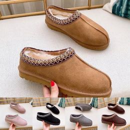 Tasman Slippers Chestnut Fur Slides Sheepskin Shearling Tazz New Mules Women Men Ultra Mini Platform Boot Slip-on Shoes Suede Upper Comfort Fall Winter EUR35-43