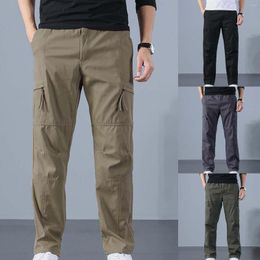 Men's Pants Casual Waisted Multi Pocket Solid Colour Street Bib Outdoor Warm Men Home Chinos Slim Fit