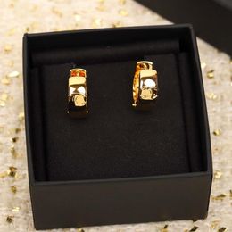 2023 Luxury quality charm simple design drop earring small round shape in 18k gold plated have box stamp PS7396A158M