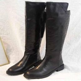 Fashion Brand Womens Knee Boots Zip Martin Boot Cowboy Ladies Winter Snow Long Cool Booties