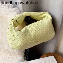 Luxury Bag BottegassVenetas Jodie Woven Classic Women Handbags 5A totes Handbags Leather Knotting Hand Held High of Foreign Temperament Yellow WrinkledYL8Nqq