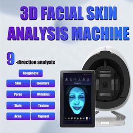 3D Magic Mirror Skin Analyzer Face Scope Analysis Machine Facial Diagnosis System beauty skin scanner with moisture test report for spa