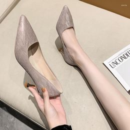 Dress Shoes Women's On Sale 2023 Brand Basic High Heels Elegant Pointed Toe Thin Female Zapatos