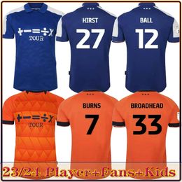 23/24 Ips Soccer Jerseys Hirst Burns Chaplin Ball Luongo Broadhead 2023 2024 Home Blue Away Orange Men Kids Football Shirts