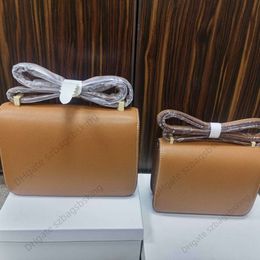 Modedesignerin Stewardess Cancan Bag Top Handtasche Leder Metall Schnalle Geldbörse Luxus Palmprint Cowhide Damen Small Square Crossbody Bag