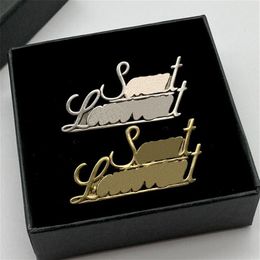 Luxurys Designer Brooches Fashion Broche For Woman Brand Classic Letters Mens Clothing Gold Silver Brooch Jewellery Pins2916