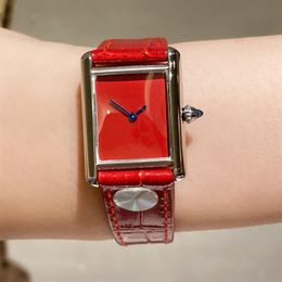 Women Watches Quartz Watch 29 5mm Waterproof Fashion Wristwatches Red Wristwatch Montre De Luxe241F
