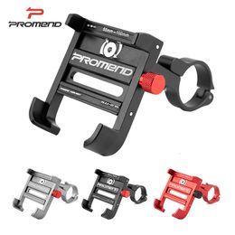 Bike Handlebars Components Promend 360 Degree Rotation Bicycle Phone Holder Aluminium Alloy Mountain Cycling Mount 230907